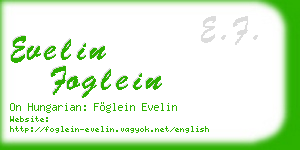 evelin foglein business card